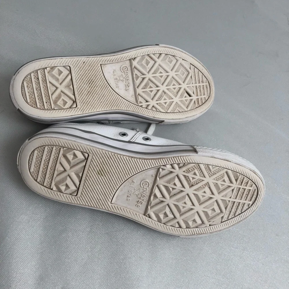 Converse All Star white leather low top sneakers